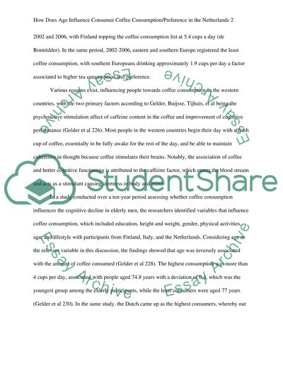 Consumer Coffee Consumption Preference in the Netherlands