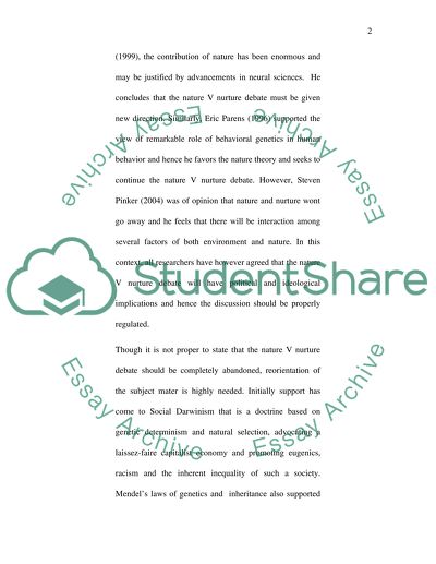 Is it the End of the Nature Versus Nurture Debate