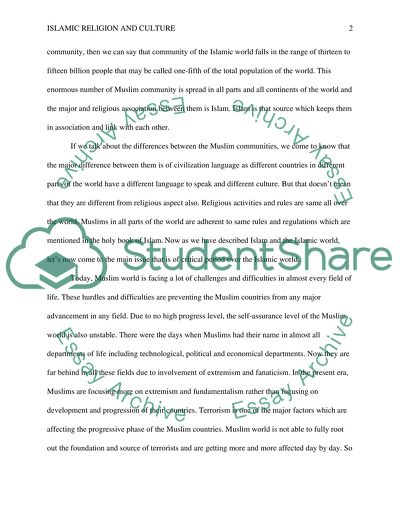 Islamic religion and culture