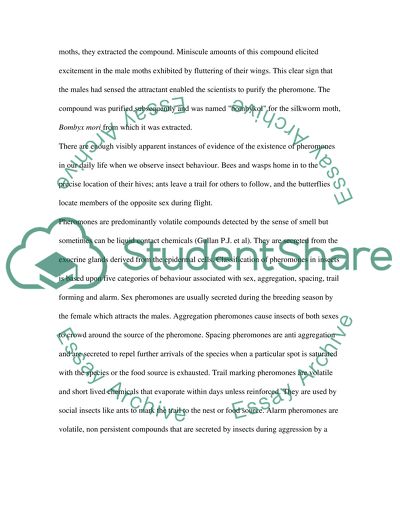 Pheromones as Chemical Substances