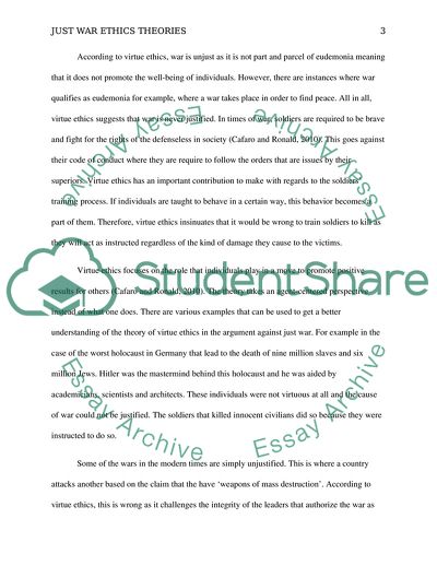 Just War Ethics Theories