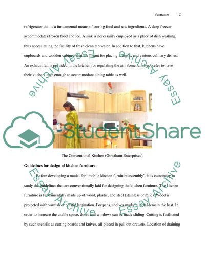 The Mobile Kitchen Furniture Assembly