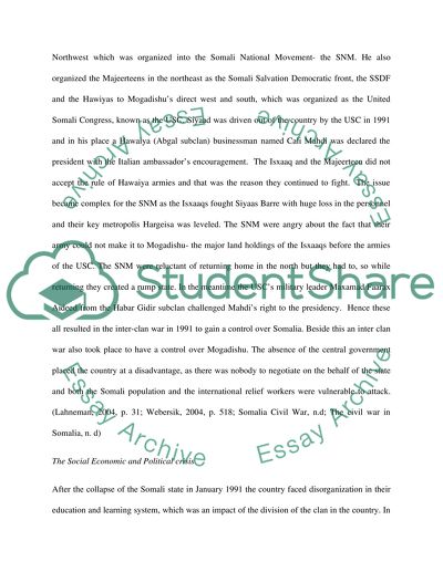 The Failed International Intervention in Somalia