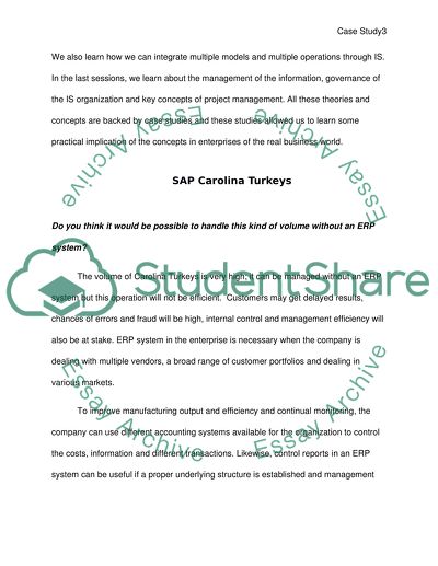 Enterprise information systems and Carolina Turkey
