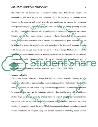 Impact of Computer Technology