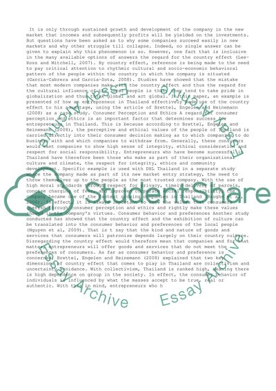 Country Effect to Companies Success.Thailand