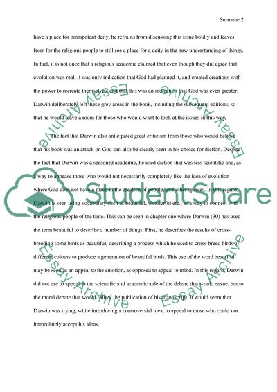 Analyzing the Work of Darwin