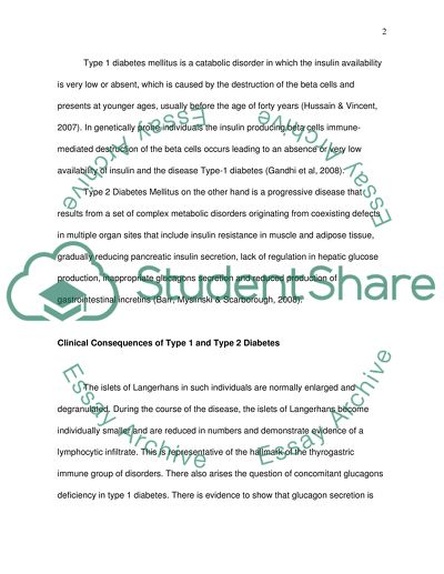 Clinical and Metabolic Consequences of Type 1 and Type 2 Diabetes
