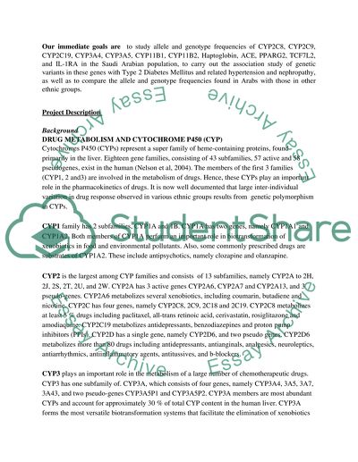 Studies On Genetic Polymorphism Of Drug Metabolizing Enzymes And Other Relevant Genes In Type 2 Diabetes Mellitus