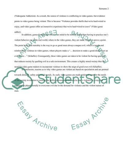 Argumentative Essay Thesis Why Video Games Are Violent Sample English Essay also Essay Of Newspaper Why Video Games Are Violent Essay Example Topics And Well Written Www Oppapers Com Essays
