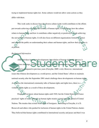 Human Rights and Culture