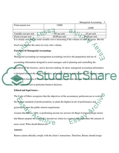 Managerial Accounting