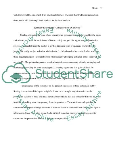 Summary response paper