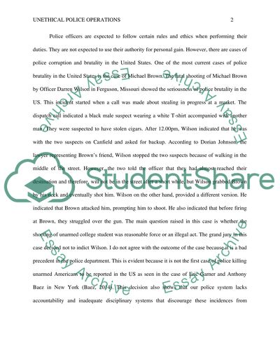 Unethical police operations