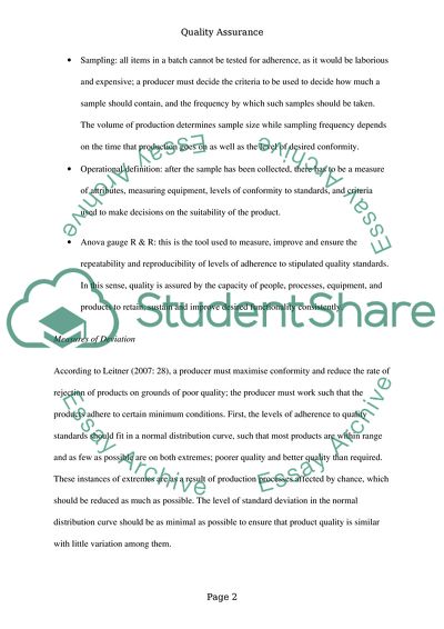 SPC and Acceptance Sampling