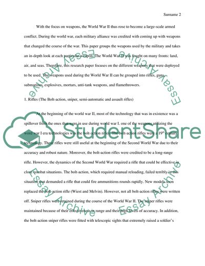 World War II Weapons