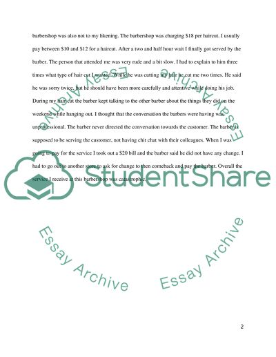 Evaluation of the Service Industry