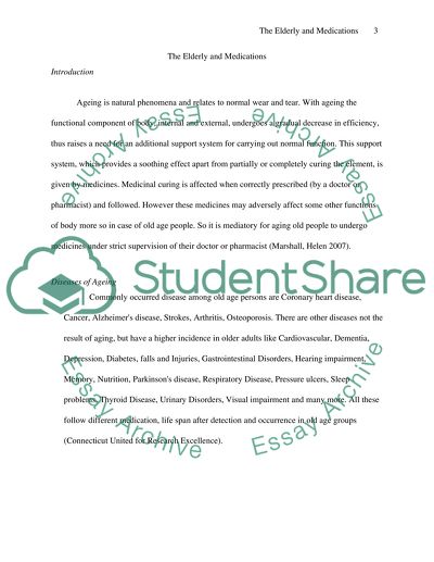 The Elderly and Medications