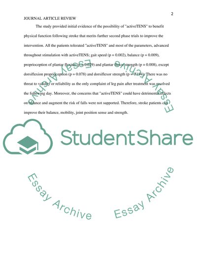 Physical therapy evidence based practice articles