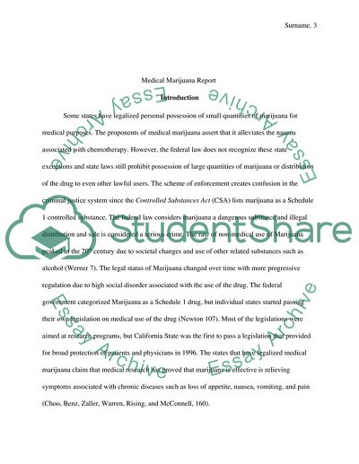 Legalized Marijuana for Medical Purposes