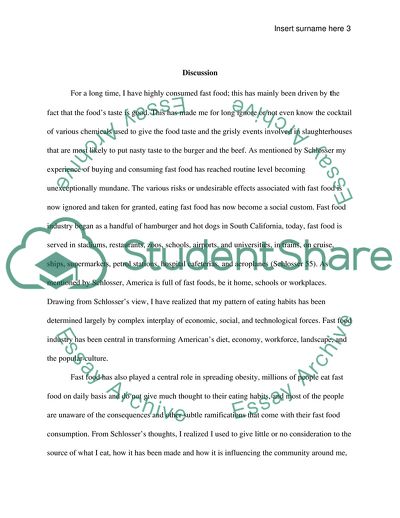 Fast Food Nation and How It Affected Eating and Shopping Habits