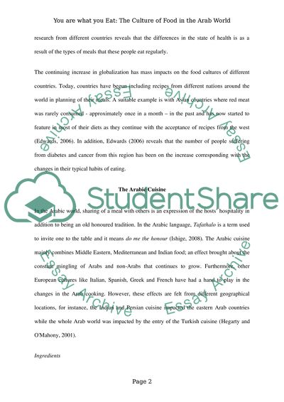 You are what you eat: the Culture of Food in the Arab World