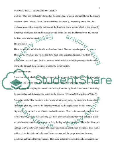 Elements of Design - the Mise-En-Scne