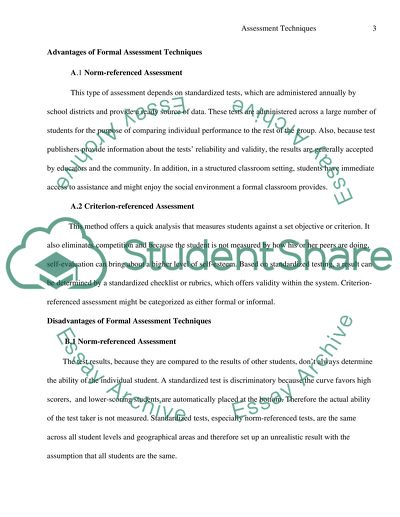 Assessment Techniques for Evaluating Student Progress