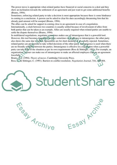 The Strategy of Negotiation