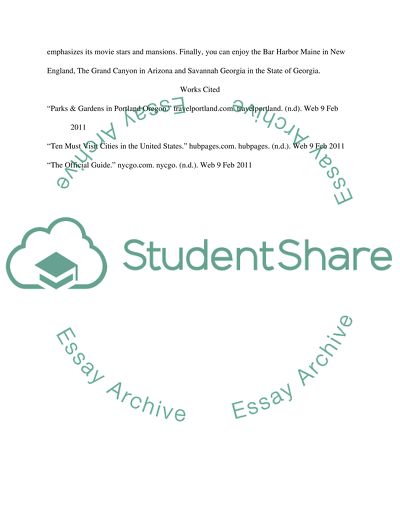 Domestic holidaying in the USA