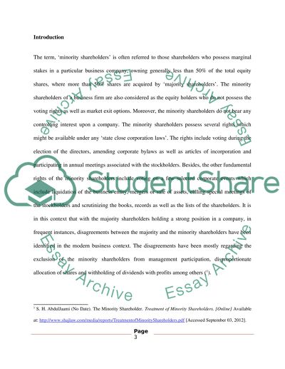 Shareholders Rights and Powers