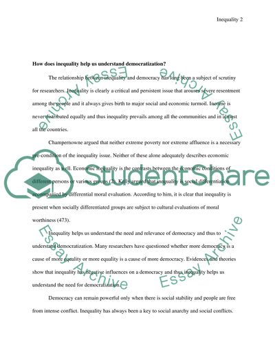 How does inequality help us understand democratization