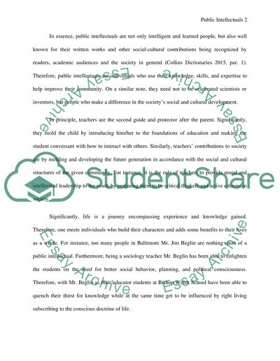 Teachers as Public Intellectuals