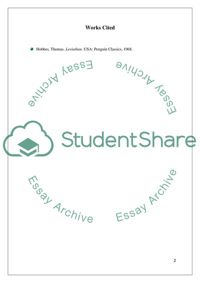 Leviathan by Thomas Hobbes