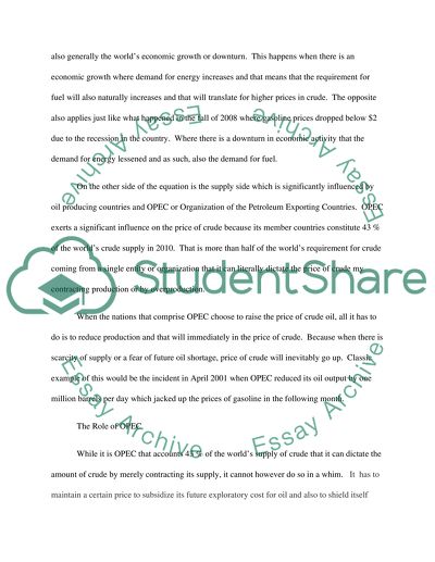 The Factors That Influences Our Current Gasoline Price