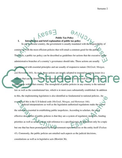 Analysis of Govermental Engagement in Public Tax Policies