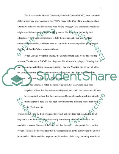 The Spirit Catches You and You Fall Down: Cultural Variation in Medicine