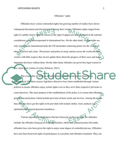 Offenders Rights CJ202