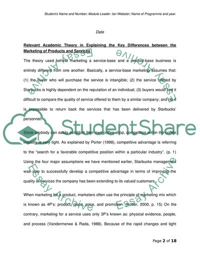 Services Marketing Analysis of Starbucks