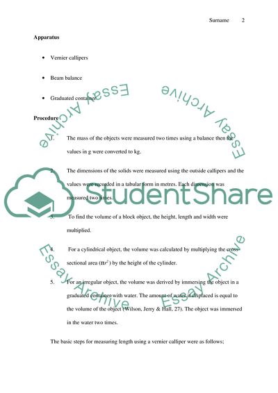 Vernier Calliper: Densities and Characteristics of Different Materials
