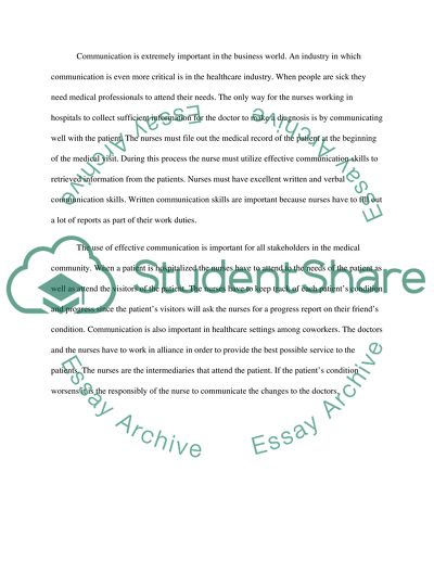 Communication that occurs in healthcare facilities