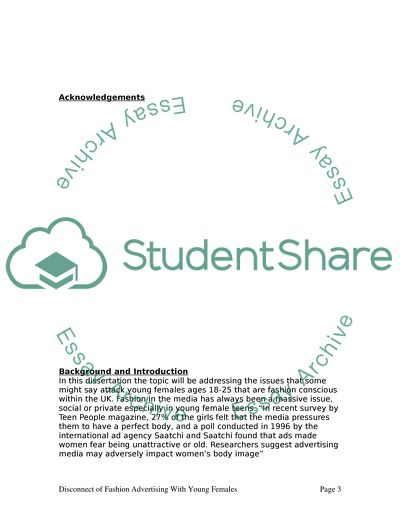 The Disconnect of Fashion Advertising with Young Females