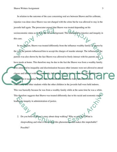 Four Kids - Shawn. Juvenile Justice