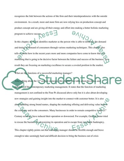 Marketing Management Book Report/Review