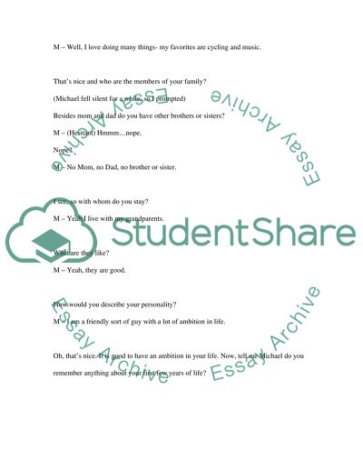 Interview with an Adolescent