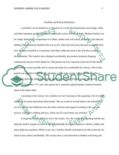 Modern Americans Families