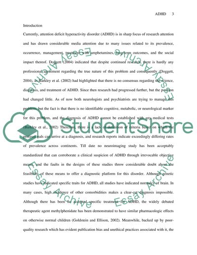 Attention Deficit Hyperactivity Disorder