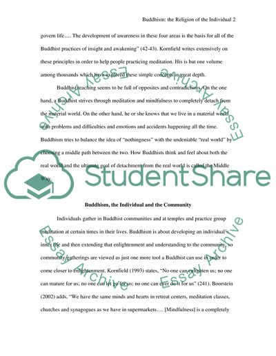 Buddhism: the Religion of the Individual