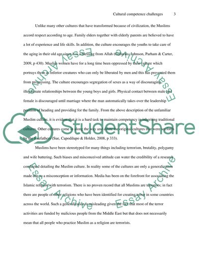 Cultural Competency Challenges see details and use only provided sourses
