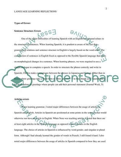 Language Learning Reflection toward Future Teaching